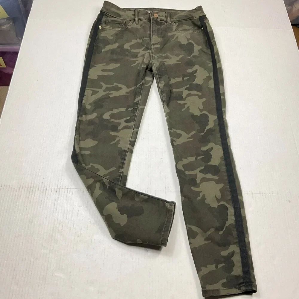 DL1961 Florence Ankle Skinny Jeans Camouflage Mid Rise Stretchy Pockets Size 27